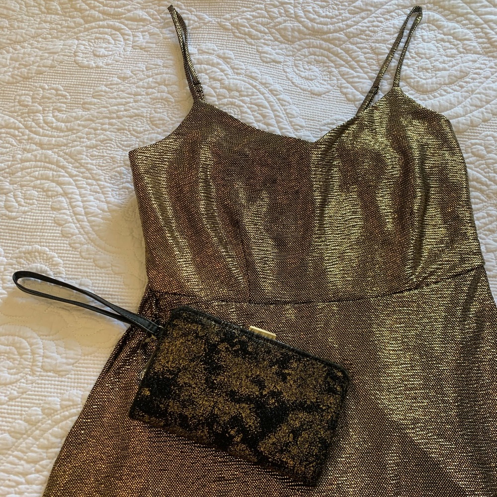 Gold and Black Dress